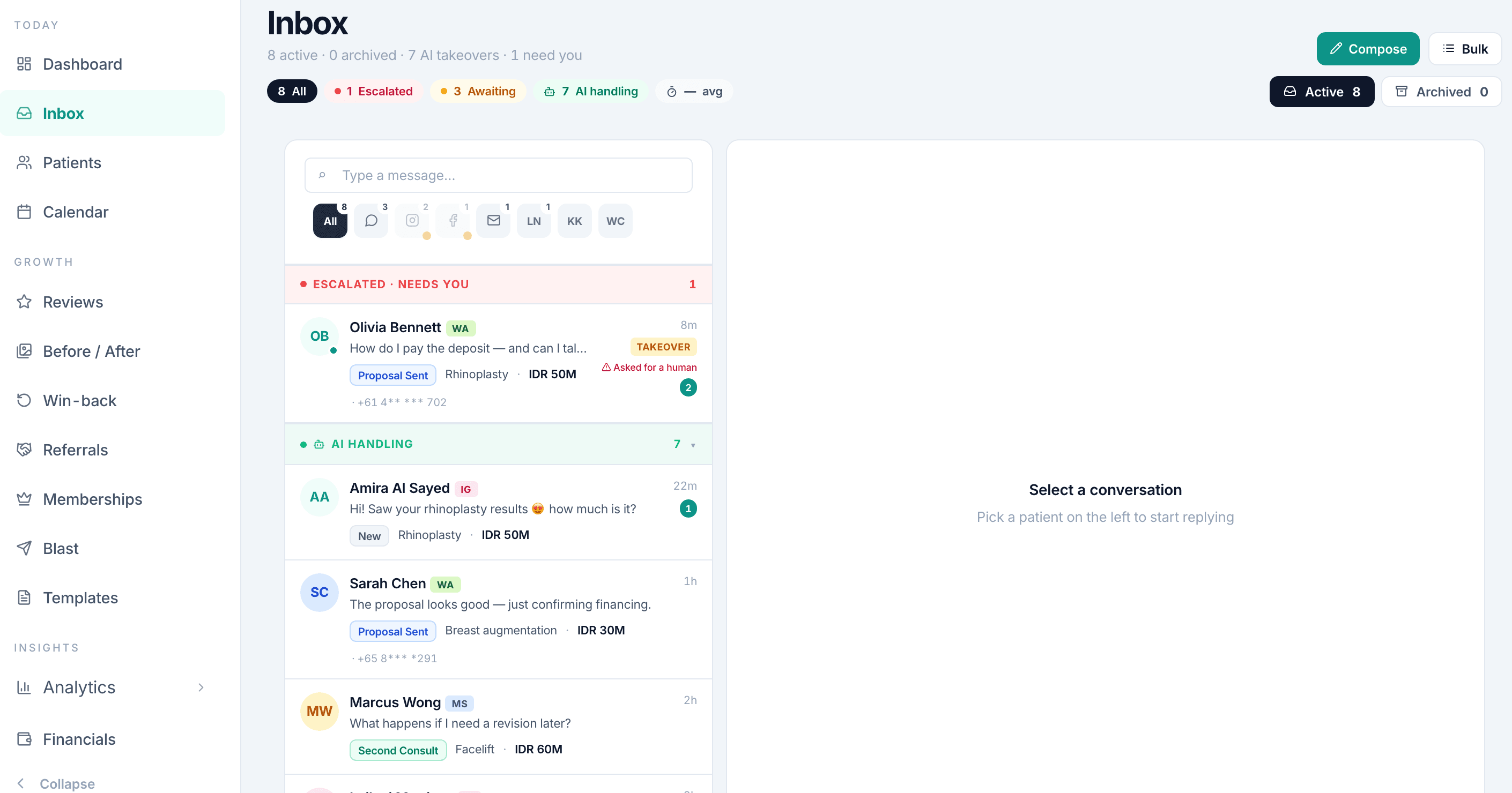Reylo unified inbox